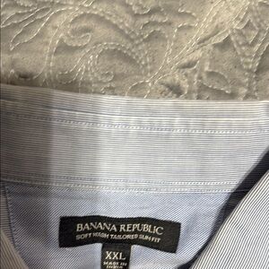 Banana Republic Blue Striped Shirt XXL